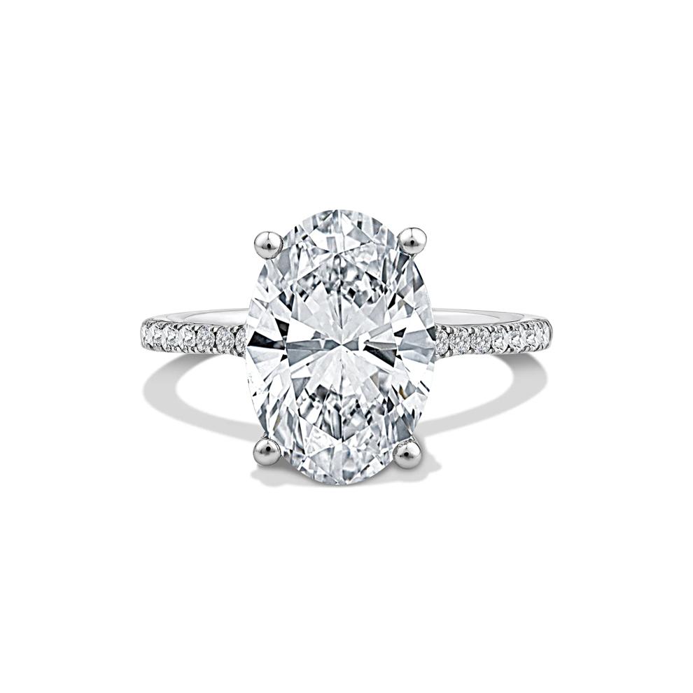 Lab Grown Diamond Engagement Ring in Platinum (4 1/4 ct. tw.) – Image 1 of 4