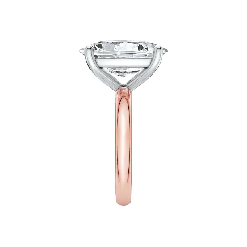 Lab Grown Diamond Elongated Cushion-Cut Engagement Ring in 14K Rose and White Gold &#40;8 ct. tw.&#41; – Image 3 of 4
