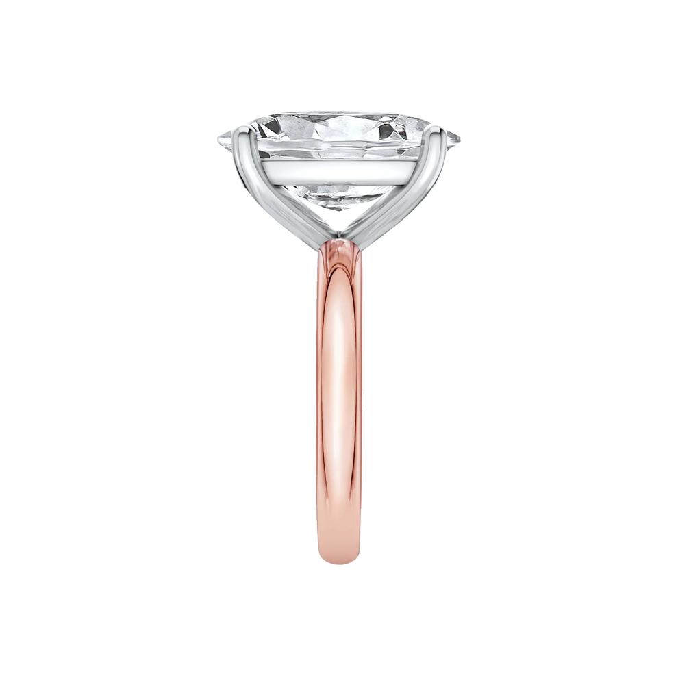 Lab Grown Diamond Elongated Cushion-Cut Engagement Ring in 14K Rose and White Gold (8 ct. tw.) – Image 3 of 4