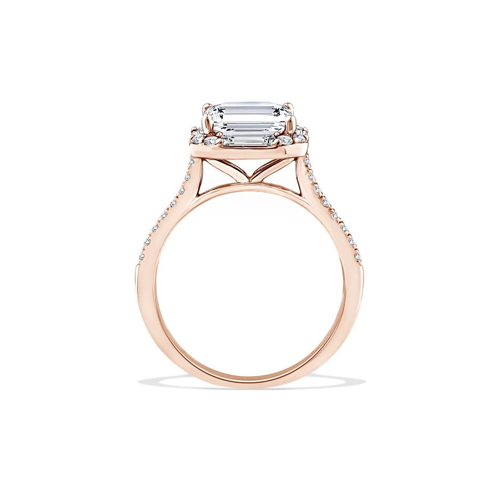 Lab Grown Diamond Princess-Cut Center Halo Engagement Ring in 14K Rose Gold (3 1/2 ct. tw.) – Image 2 of 4