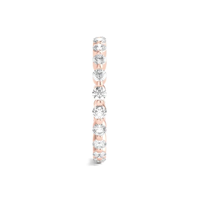 Round Brilliant-Cut Lab Grown Diamond Eternity Band in 14k Rose Gold (1 ct. tw.) – Image 3 of 3