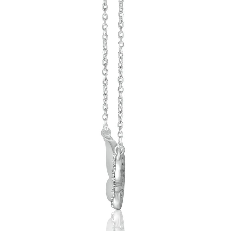 Diamond Butterfly Pendant in Sterling Silver &#40;1/8 ct. tw.&#41; – Image 2 of 3