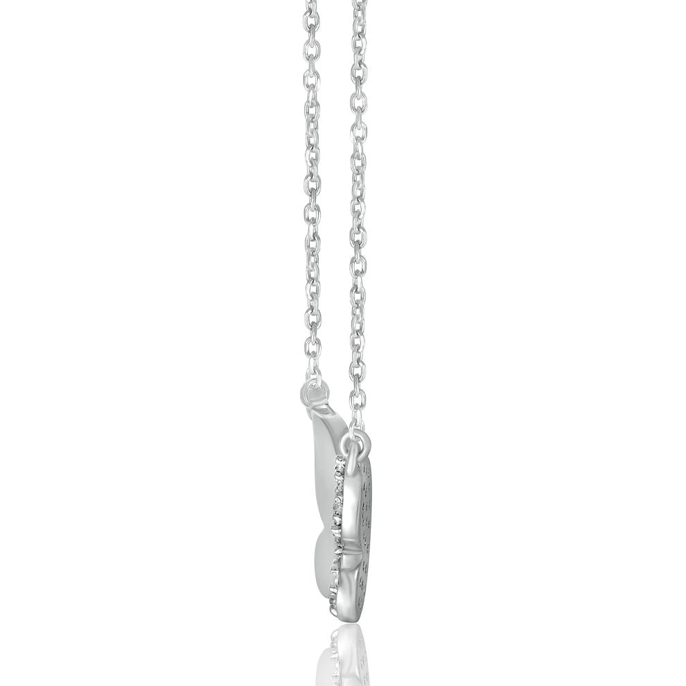 Diamond Butterfly Pendant in Sterling Silver (1/8 ct. tw.) – Image 2 of 3