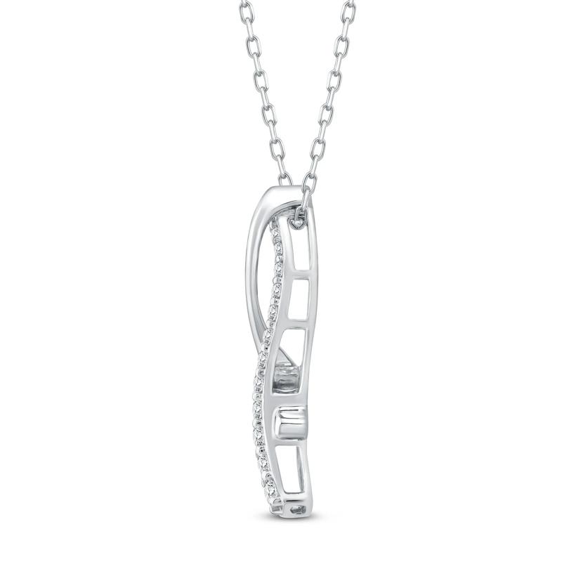 Diamond Twist Pendant in 10K White Gold &#40;1/4 ct. tw.&#41; – Image 2 of 4
