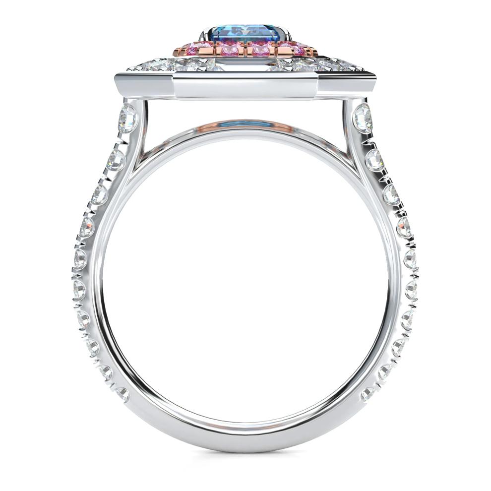 Lab Grown Diamond Blue, Pink and White Ring Platinum &amp; 18K Rose Gold (2 1/3 ct. tw.) – Image 2 of 4