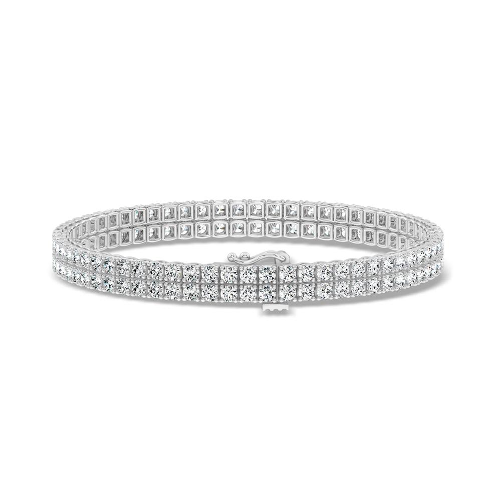 Lab Grown Diamond Double Row Bracelet in 10K White Gold (5 ct. tw.) – Image 2 of 2