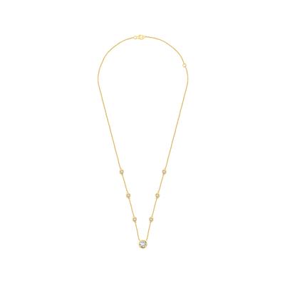 Lab Grown Diamond Elongated Radiant-Cut Center Station Necklace in 10K Yellow Gold (1 5/8 ct. tw.)