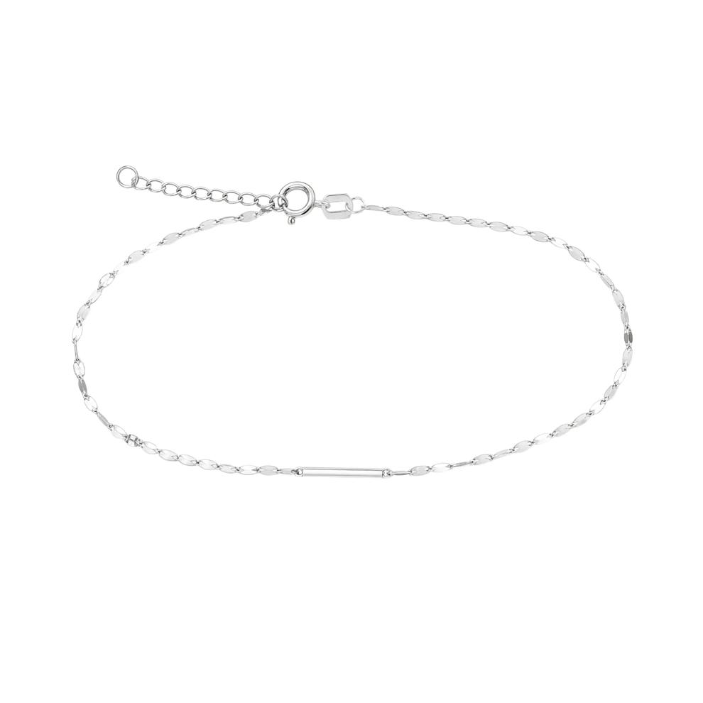 Lab-Created White Sapphire Bar Bracelet in Sterling Silver – Image 2 of 2