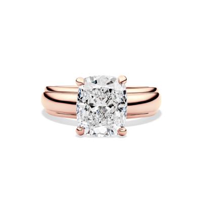 Maeve Lab Grown Diamond Elongated Cushion Engagement Ring in 14K Rose Gold (4 ct. tw.)