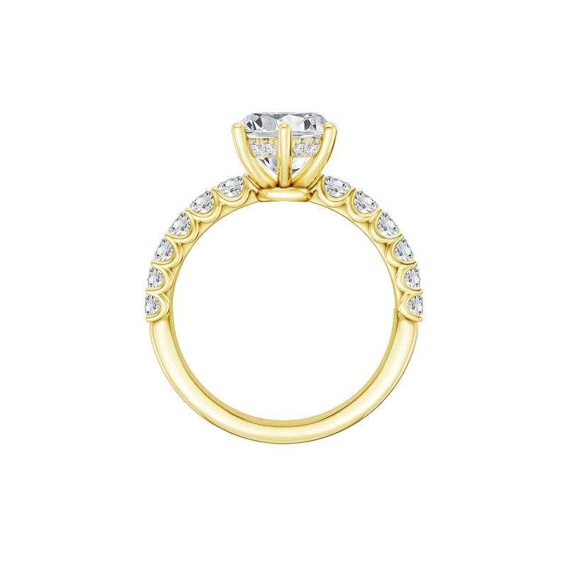 Lab Grown Diamond Engagement Ring in 14K Yellow Gold &#40;3 5/8 ct. tw.&#41; – Image 2 of 3