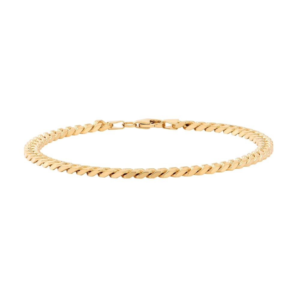 Domed Cuban Bracelet in 14K Yellow Gold – Image 1 of 3