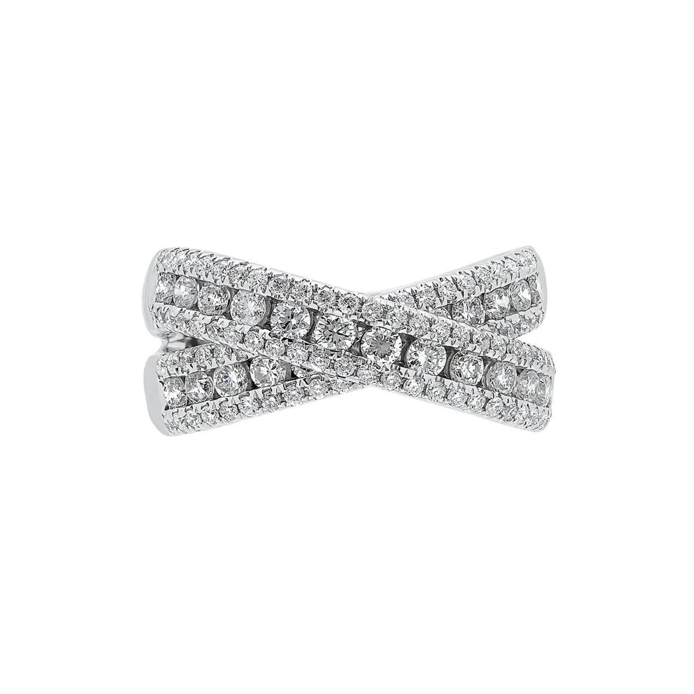 1 1/2 ct. tw. Diamond Crossover Ring in 14K White Gold – Image 1 of 1