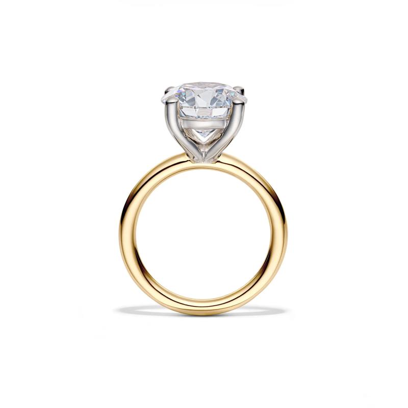 Lab Grown Diamond Round Solitaire Engagement Ring in 14K Yellow Gold &#40;5 ct.&#41; – Image 2 of 4