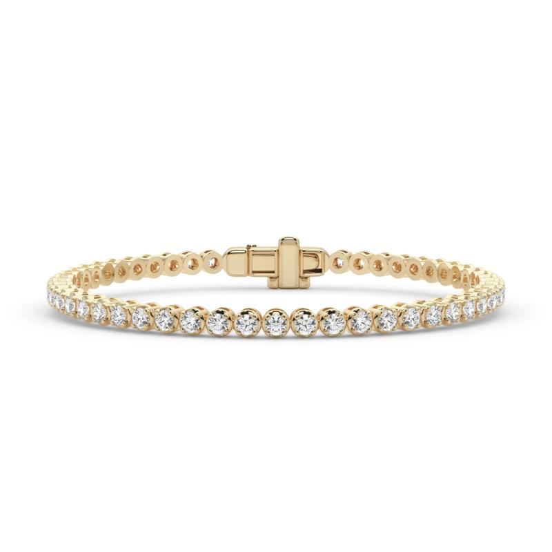 Diamond Tennis Bracelet in 10K Yellow Gold (4 ct. tw.) – Image 1 of 4