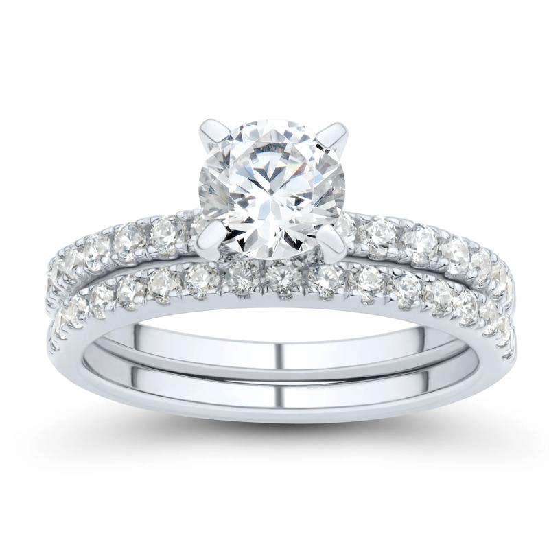 1/2 ct. tw. Brilliant-Cut Diamond Semi-Mount Engagement Ring in 14k White Gold &#40;Setting Only&#41; – Image 1 of 8