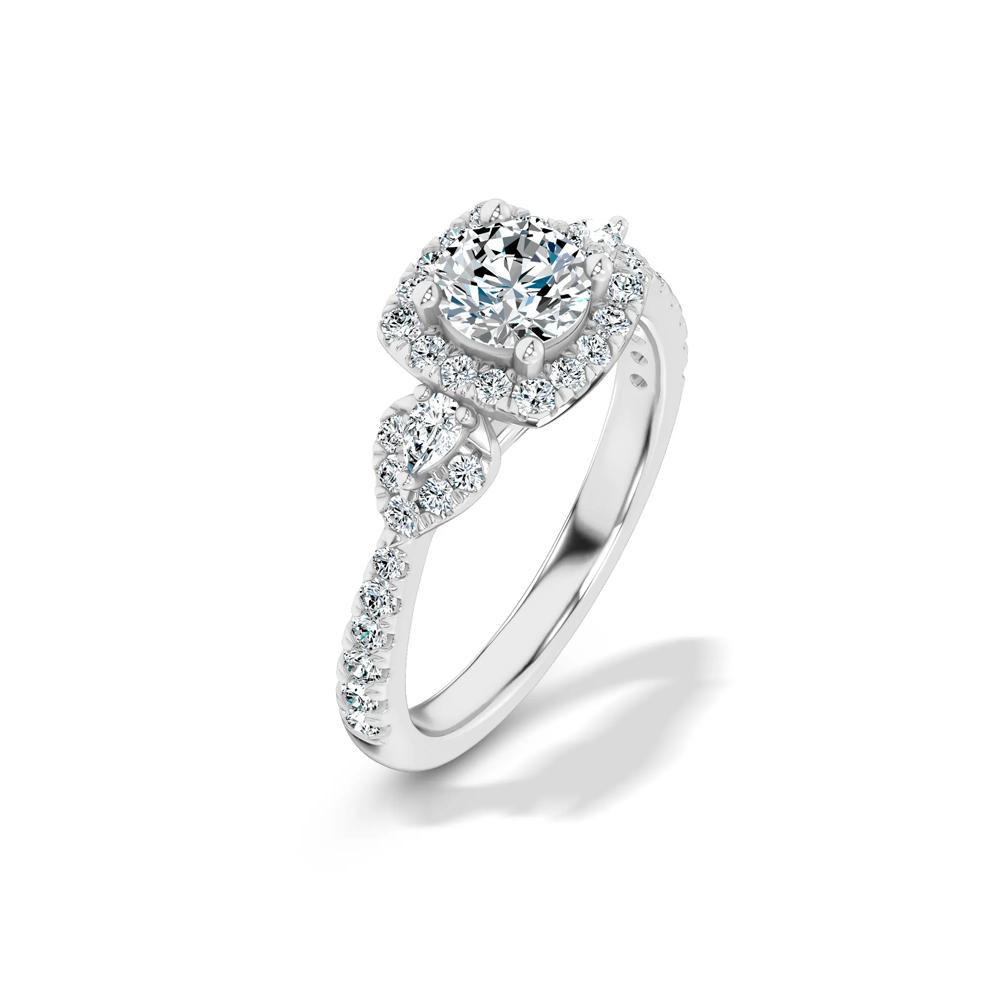 Lab Grown Diamond Round Engagement Ring in 14K White Gold (1 ct. tw.) – Image 4 of 4