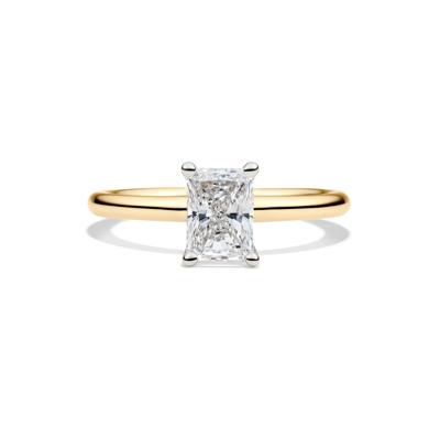 Lab Grown Diamond Radiant-Cut Solitaire Ring in 14K Yellow Gold (1 ct.)