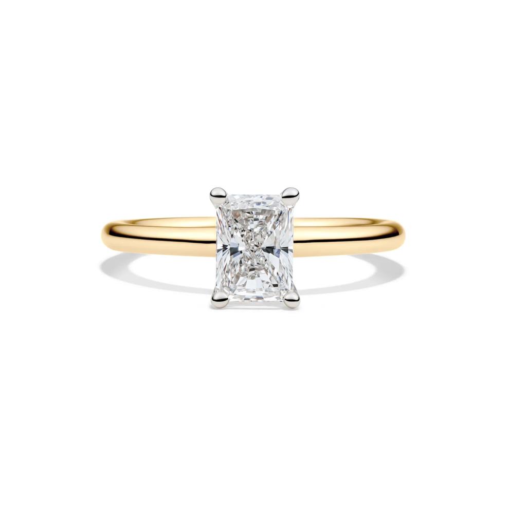 Lab Grown Diamond Radiant-Cut Solitaire Ring in 14K Yellow Gold (1 ct.) – Image 1 of 4