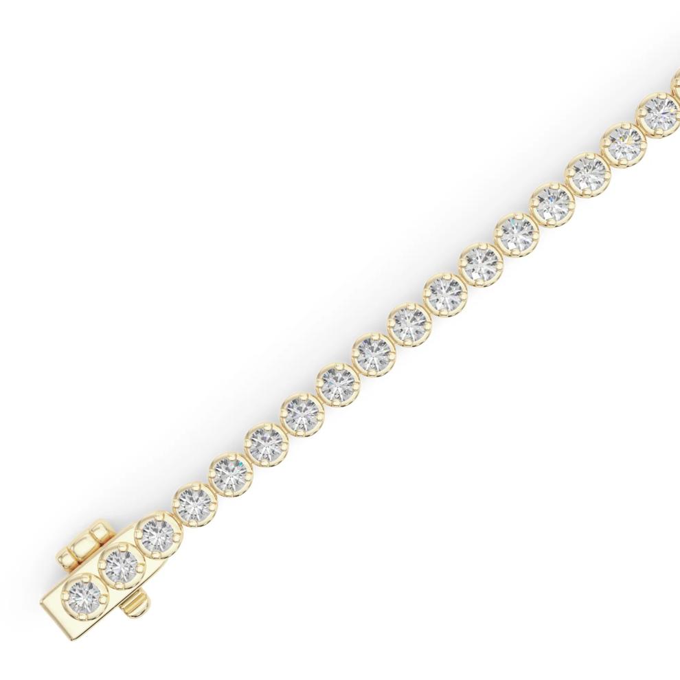 Lab Grown Diamond Tennis Bracelet in 14K Yellow Gold (6 1/4 ct. tw.) – Image 3 of 4