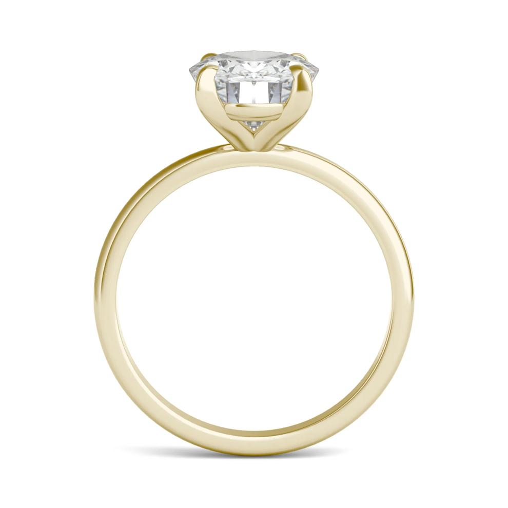 Lab-Created Moissanite Solitaire Engagement Ring in 14K Yellow Gold (3 ct. dew) – Image 2 of 5