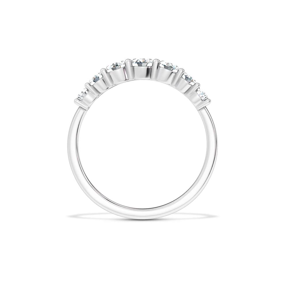 Lab Grown Diamond Graduated Seven-Stone Anniversary Band in 10K White Gold (3/4 ct. tw.) – Image 2 of 4
