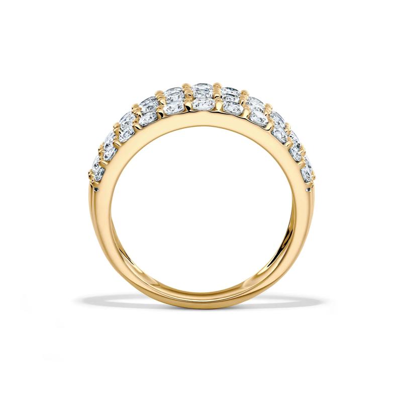 Lab Grown Diamond Three-Row Band in 10K Yellow Gold &#40;1 1/2 ct. tw.&#41; – Image 2 of 4
