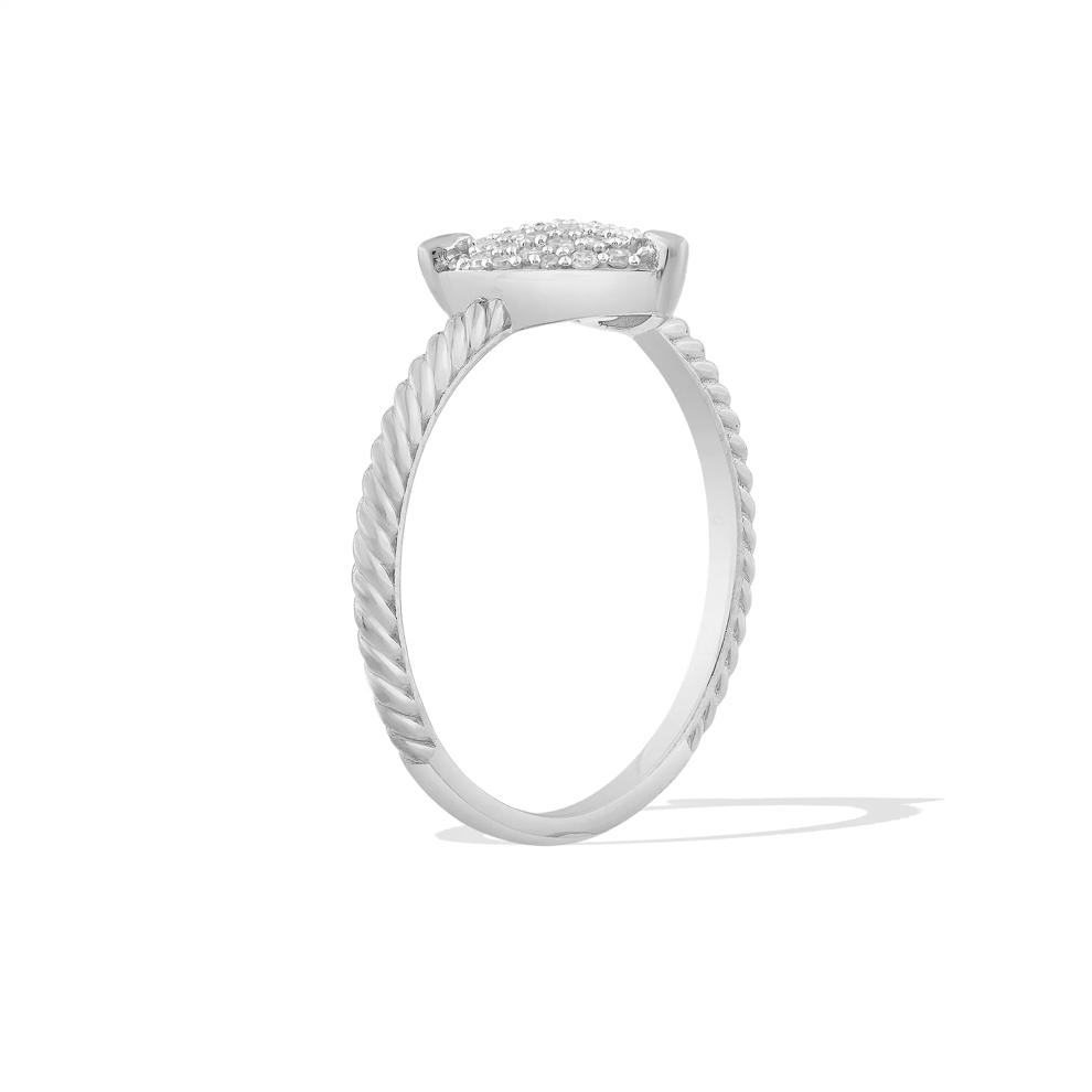 Diamond Heart Ring in Sterling Silver (1/5 ct. tw.) – Image 3 of 4
