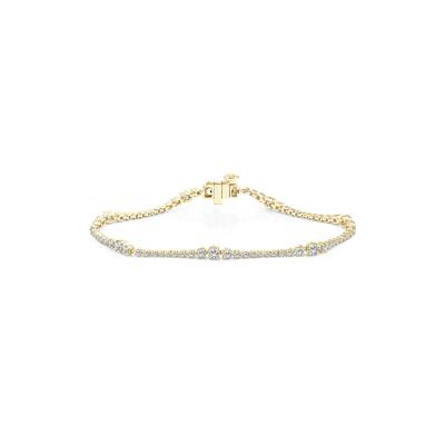 Lab Grown Diamond Graduated Tennis Bracelet in 10K Yellow Gold, 7" (2 ct. tw.)