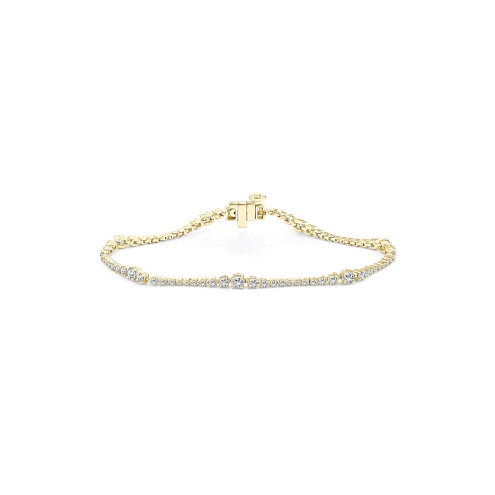 Lab Grown Diamond Graduated Tennis Bracelet in 10K Yellow Gold, 7" (2 ct. tw.) – Image 1 of 2