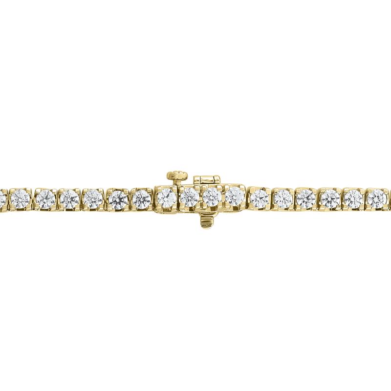 Lab Grown Diamond Tennis Necklace in 10K Yellow Gold &#40;12 3/8 ct. tw.&#41; – Image 2 of 2