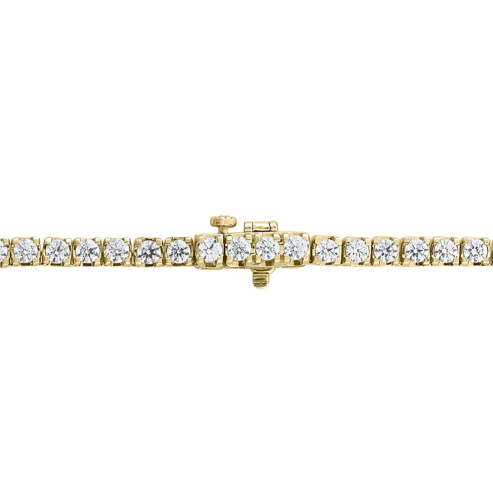 Lab Grown Diamond Tennis Necklace in 10K Yellow Gold (12 3/8 ct. tw.) – Image 2 of 2