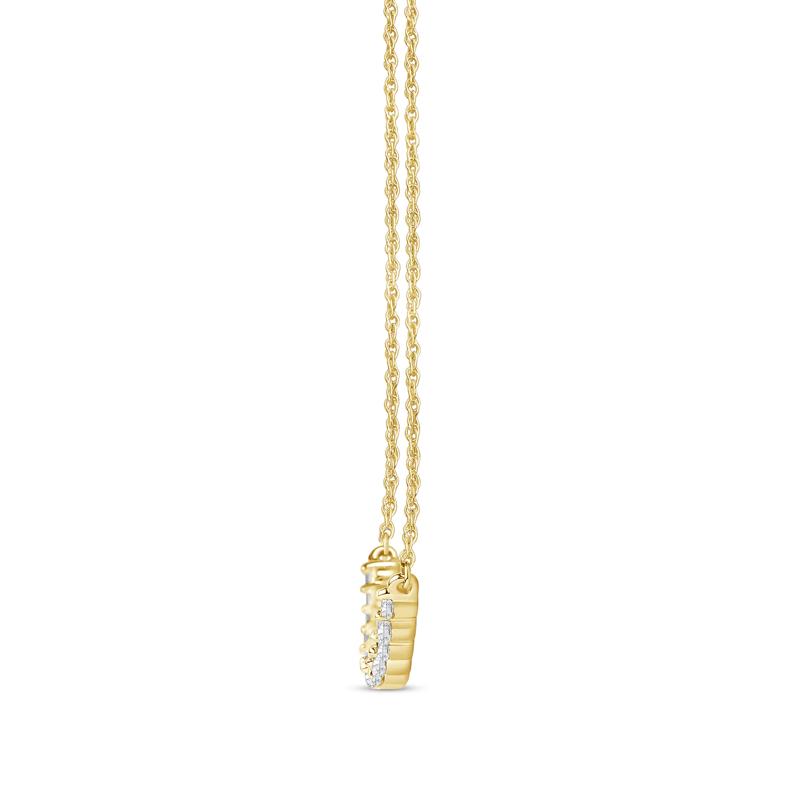 Lab Grown Graduated Diamond Necklace in 14K Yellow Gold &#40;1/2 ct. tw.&#41; – Image 2 of 4