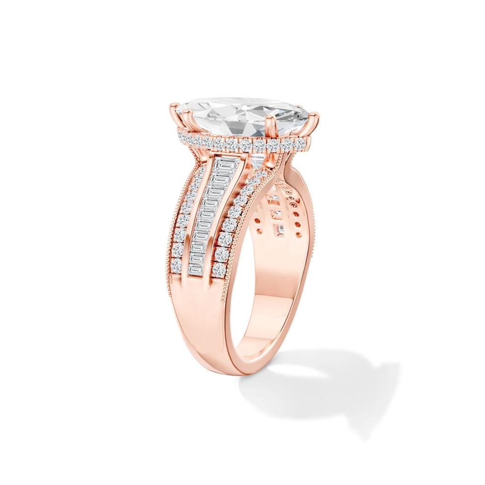 Lab Grown Diamond Marquise Center Engagement Ring in 14K Rose Gold (3 3/4 ct. tw.) – Image 3 of 4