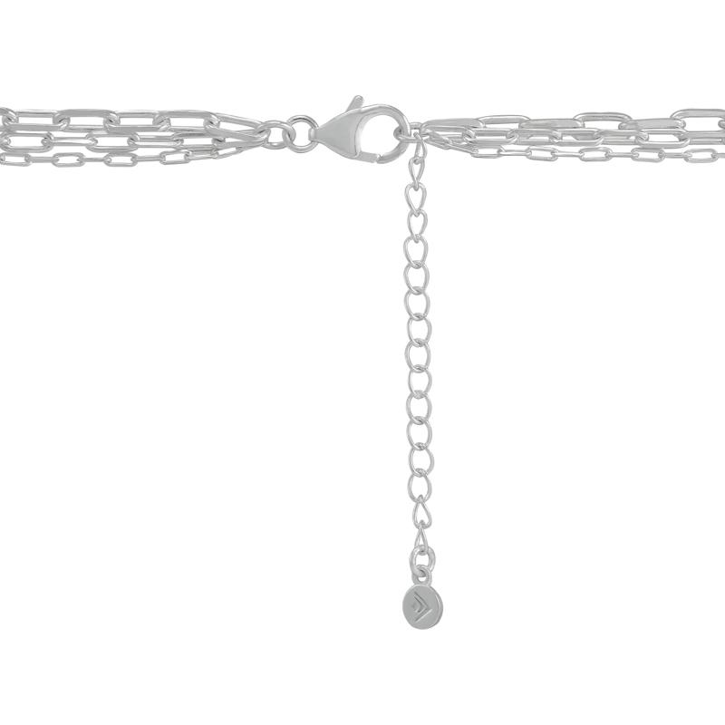 Three-Layer Paperclip Chain Necklace in Sterling Silver – Image 2 of 4
