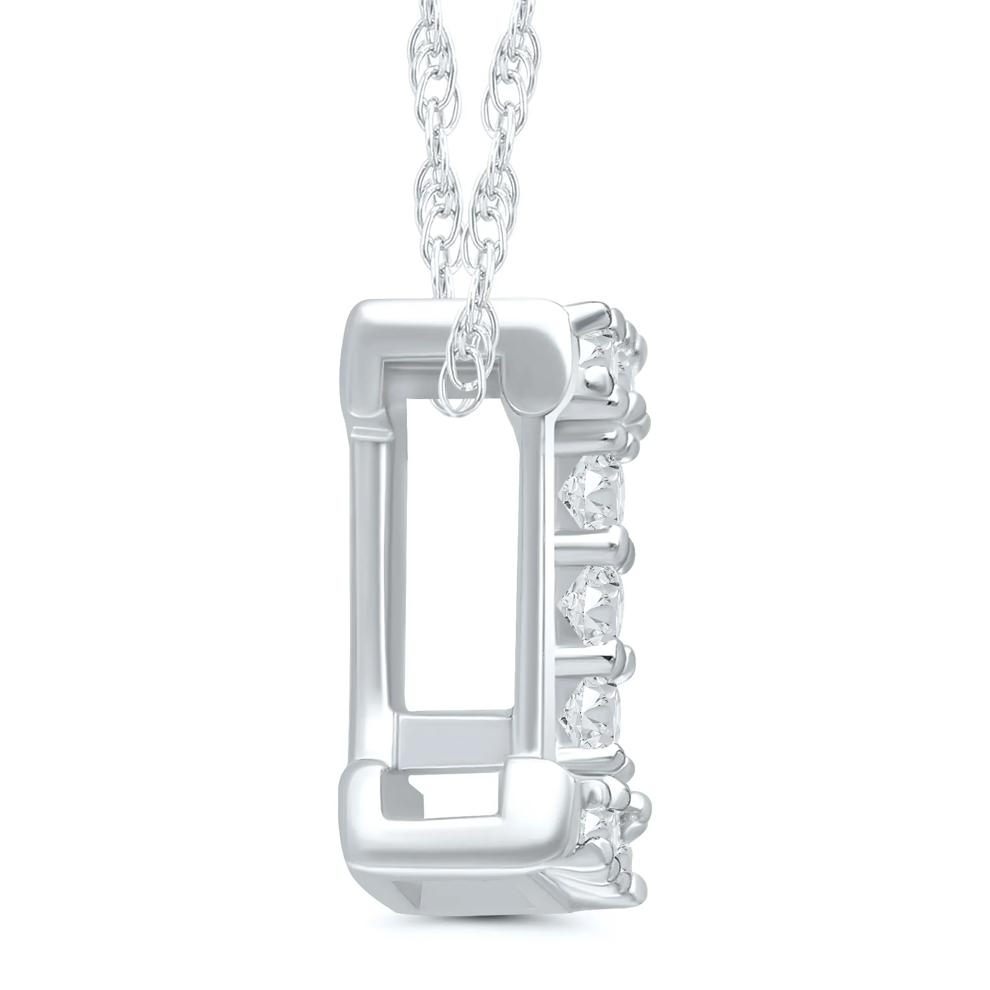 Diamond Accent Initial I Pendant in 10K White Gold – Image 2 of 3