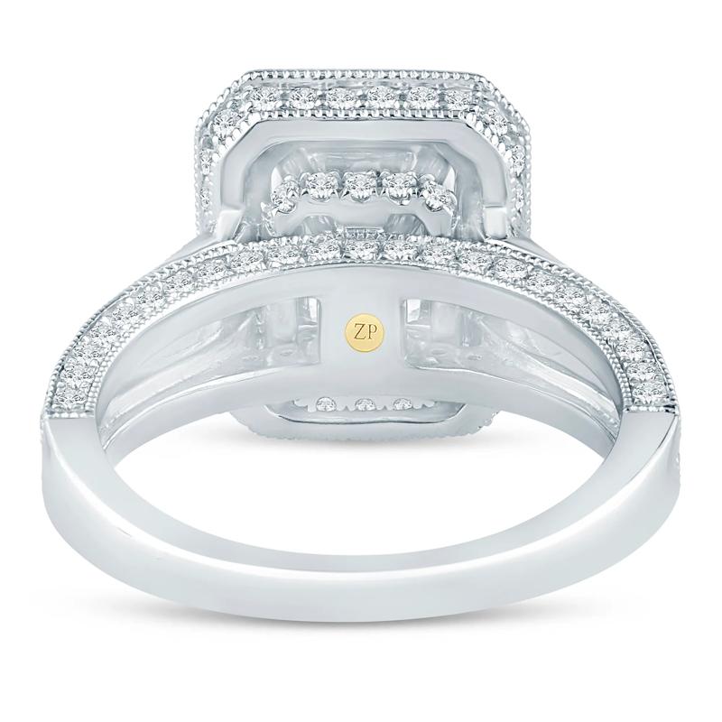 Kaya Radiant Cut Lab Grown Diamond Engagement Ring in 14K White Gold &#40;3 ct. tw.&#41; – Image 4 of 4