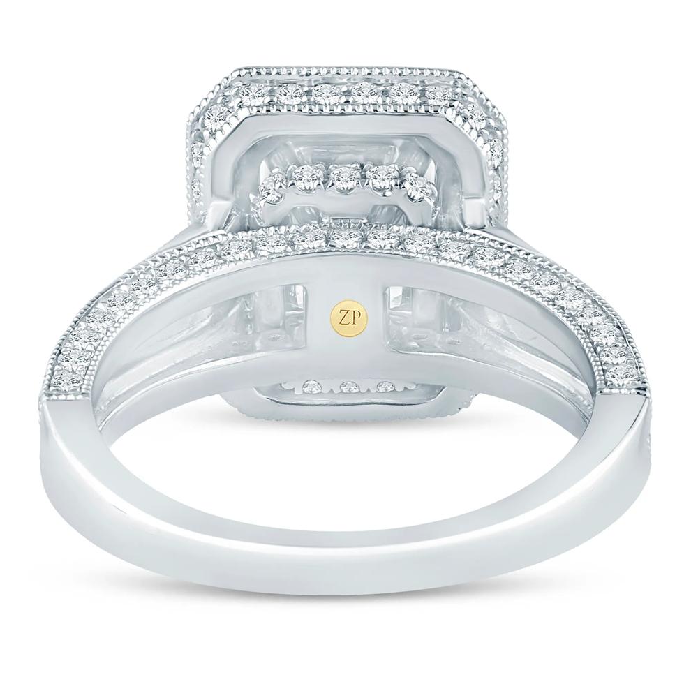 Kaya Radiant Cut Lab Grown Diamond Engagement Ring in 14K White Gold (3 ct. tw.) – Image 4 of 4