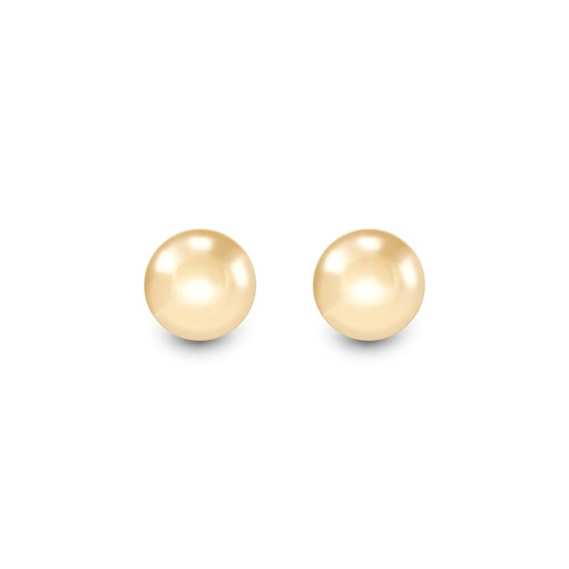 Polished Ball Stud Earrings in 14K Yellow Gold, 8MM – Image 1 of 2
