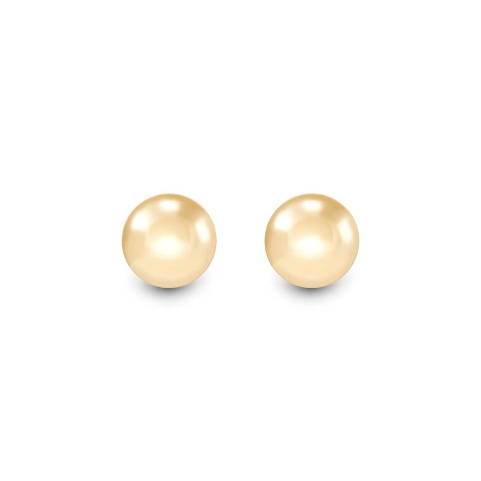 Polished Ball Stud Earrings in 14K Yellow Gold, 8MM – Image 1 of 2