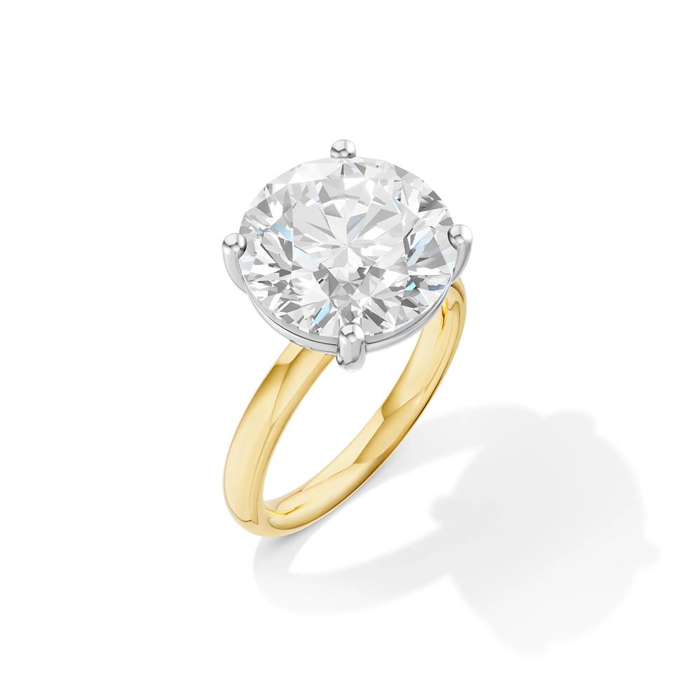Lab Grown Diamond Round Solitaire Ring in 14K Yellow &amp; White Gold (7 ct.) – Image 2 of 4
