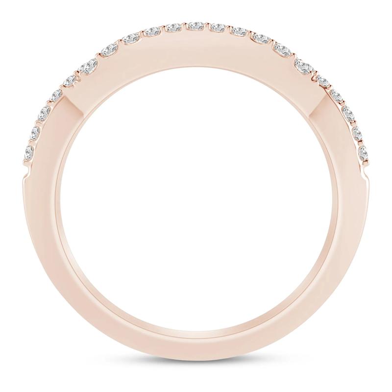 Diamond Twist Contour Band in 14K Rose Gold (1/5 ct. tw.) – Image 2 of 3