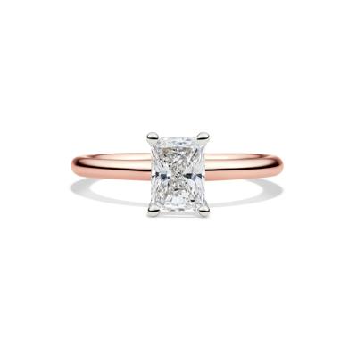 Lab Grown Diamond Radiant-Cut Solitaire Ring in 14K Rose Gold (1 ct.)