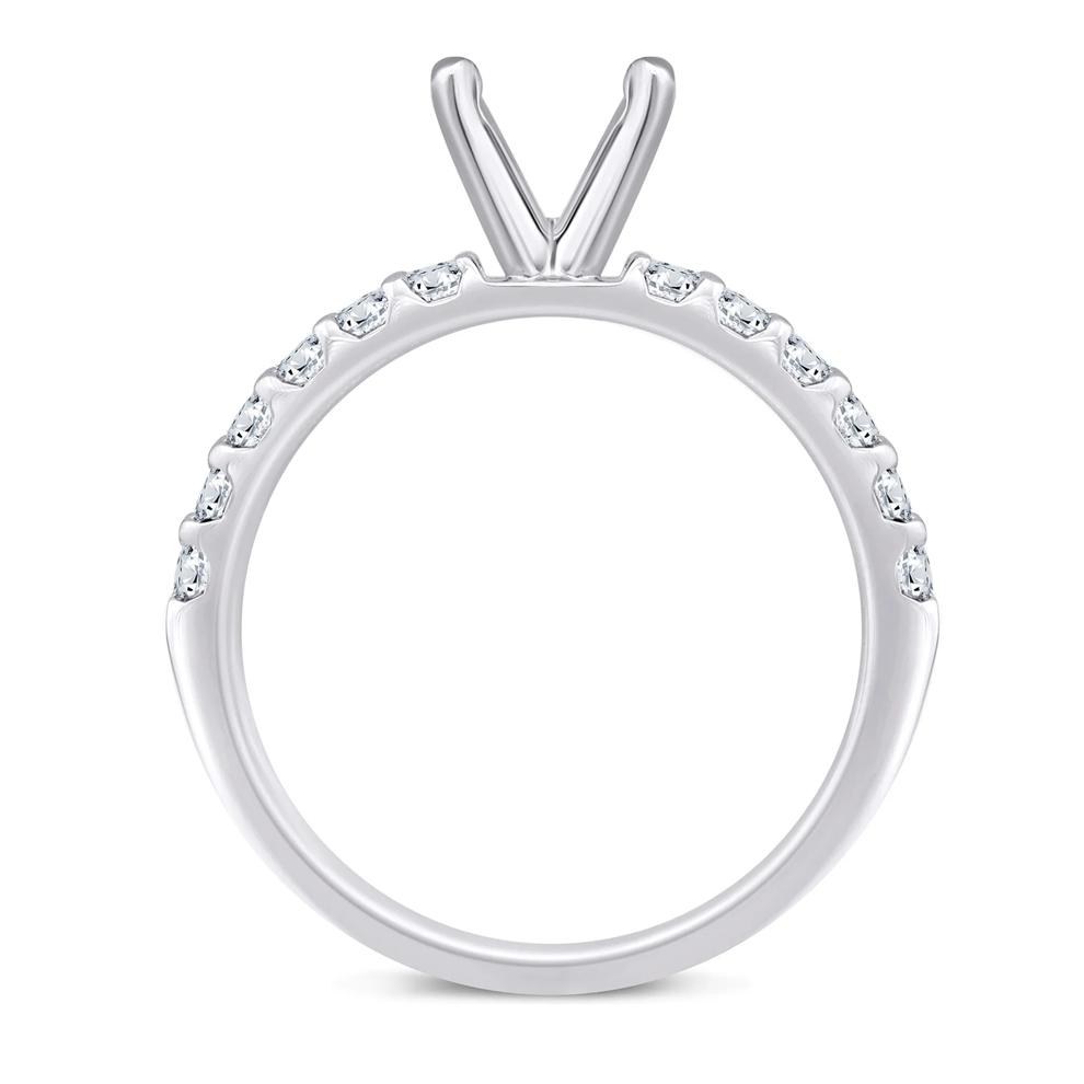 1/2 ct. tw. Diamond Semi-Mount Engagement Ring in Platinum (Setting Only) – Image 4 of 6