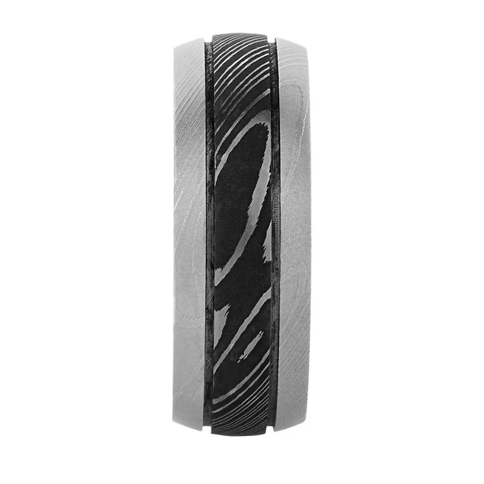 Men's Band in Damascus Steel, 8MM – Image 3 of 3