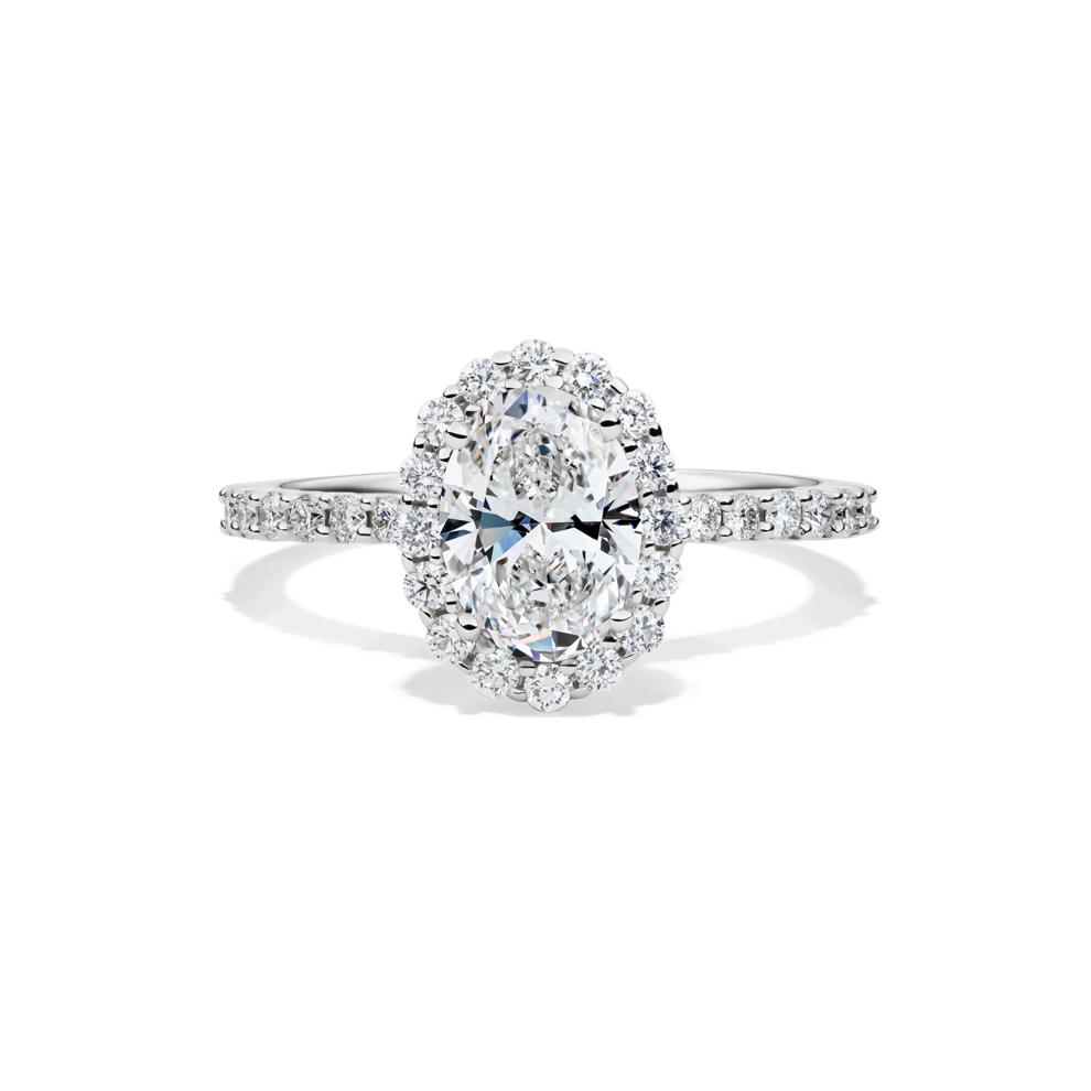 Lab Grown Diamond Oval-Shaped Engagement Ring in 14K White Gold (1 3/4 ct. tw.) – Image 1 of 5