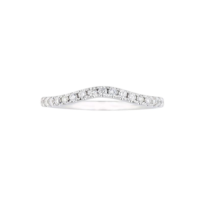 Diamond Contour Band in 14K White Gold &#40;1/5 ct. tw.&#41; – Image 1 of 3