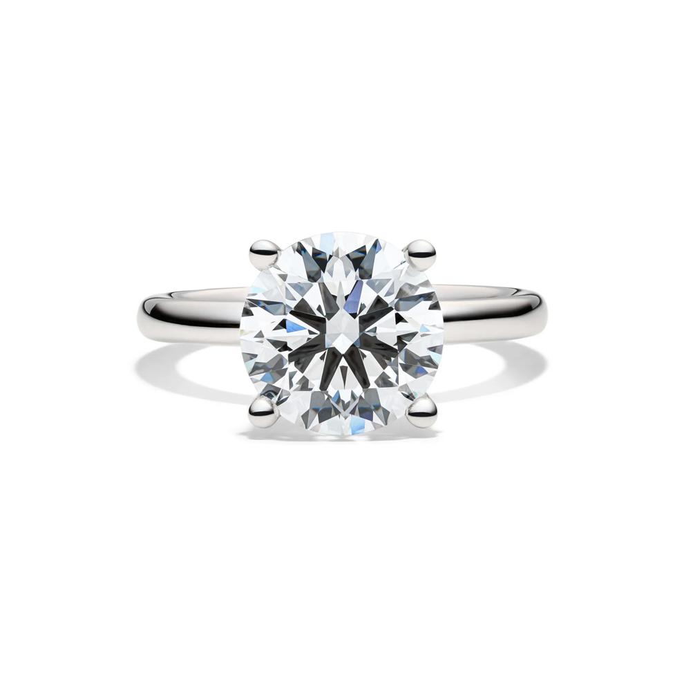 Lab Grown Diamond Round Solitaire Engagement Ring in Platinum (4 ct.) – Image 1 of 4