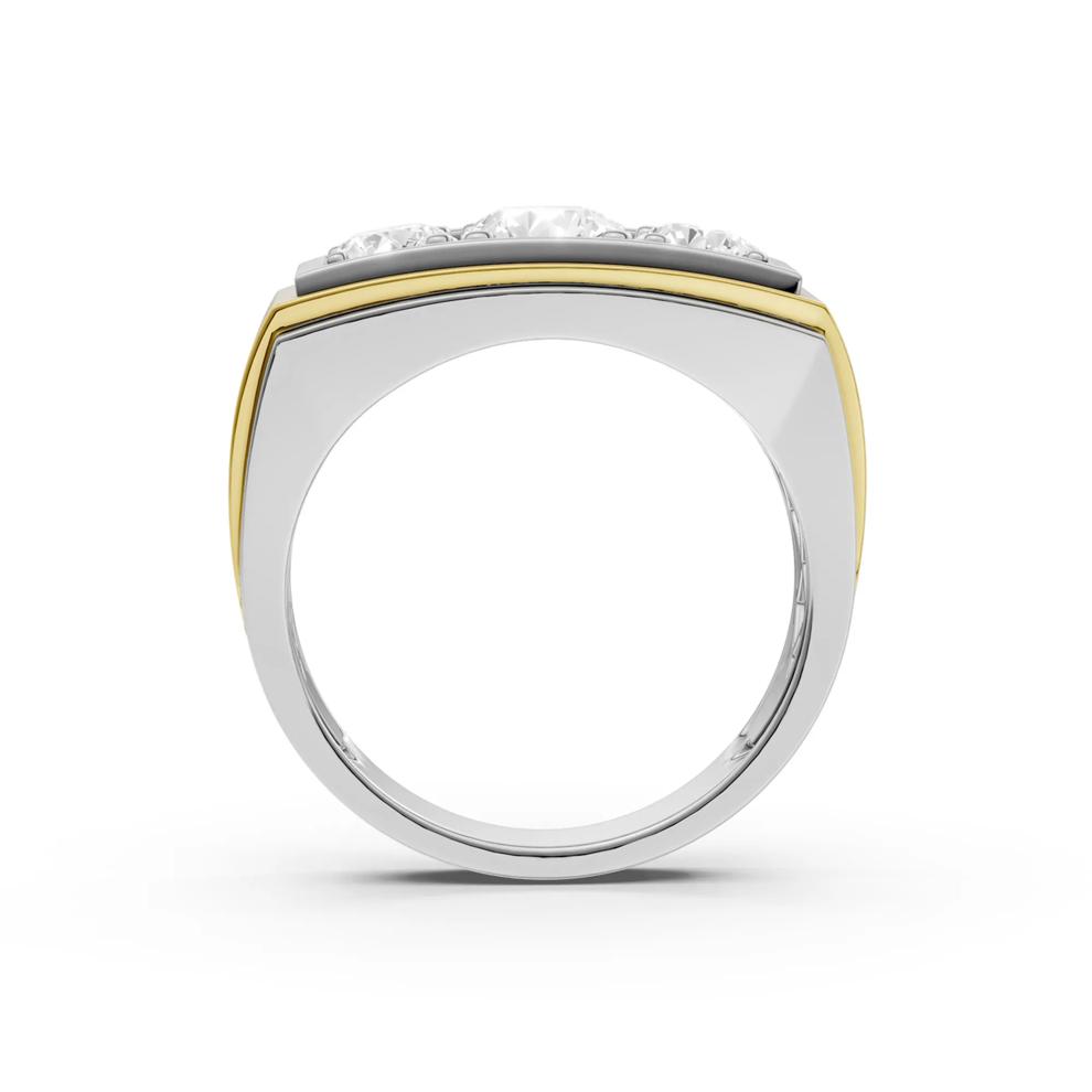 Men's Lab Grown Diamond Three-Stone Band in 10K White Gold (2 ct. tw.) – Image 4 of 4