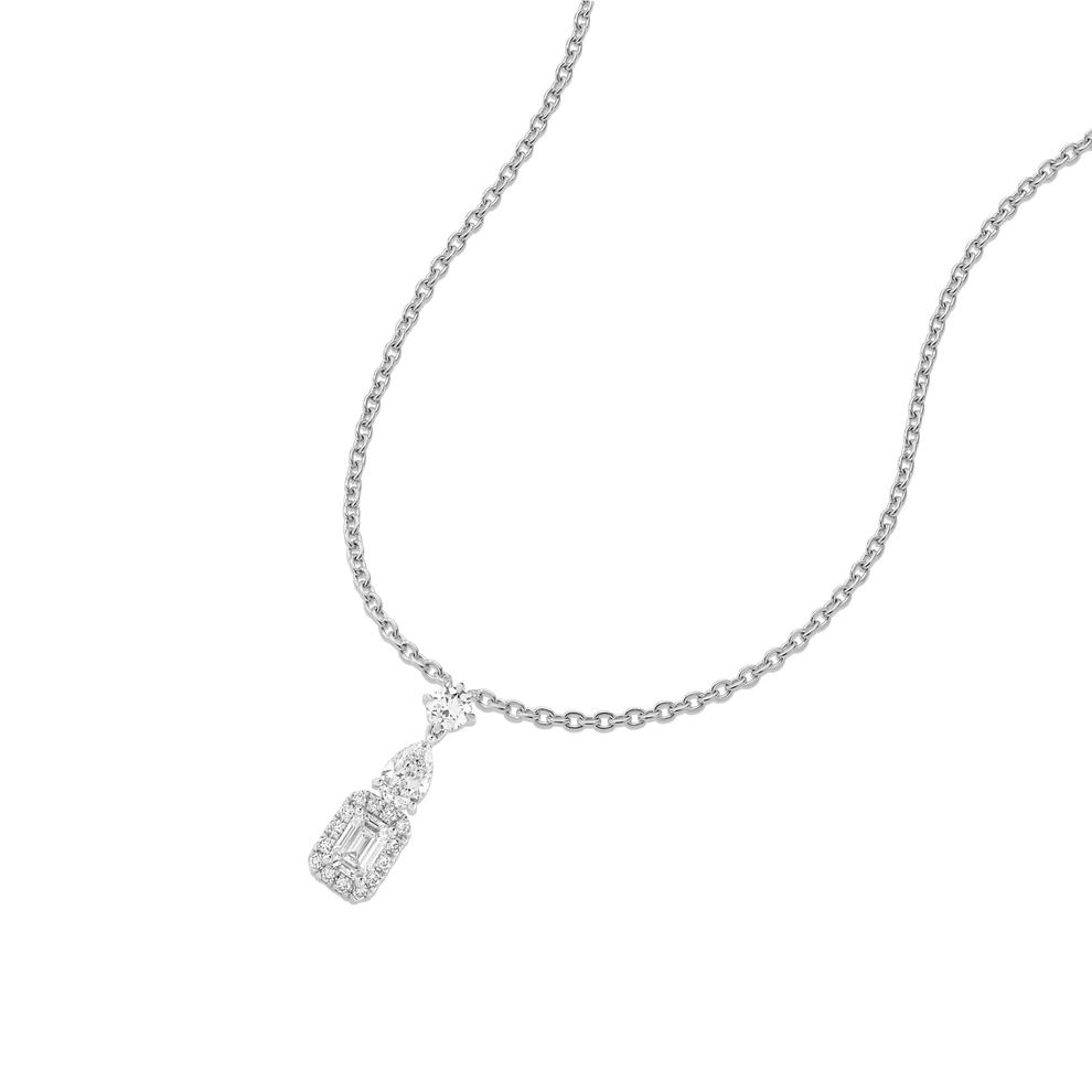 Lab Grown Diamond Drop Pendant Necklace in 14K White Gold (1 1/2 ct. tw.) – Image 4 of 4