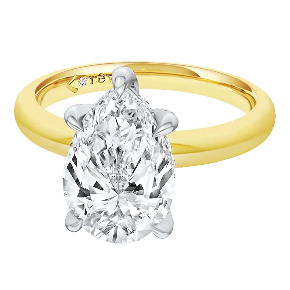 Tinsley Lab Grown Diamond Pear-Shaped Engagement Ring in 14K Yellow &amp; White Gold (3 1/5 ct. tw.) – Image 2 of 5